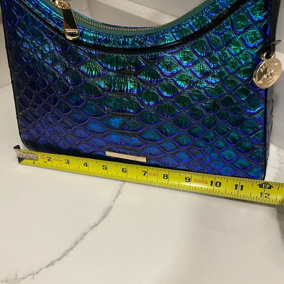 NWT Brahmin Emerald Lulia Esme Shoulder Handbag Blue Green Mermaid - Picture 11 of 13
